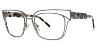 Kadie - Rectangle Grey Eyeglasses | Vooglam Front View