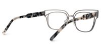 Kadie - Rectangle Grey Eyeglasses | Vooglam Side View