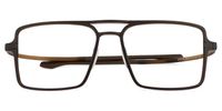 Lebron - Aviator Brown Eyeglasses | Vooglam Angle View
