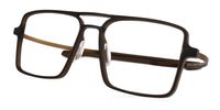 Lebron - Aviator Brown Eyeglasses | Vooglam Front View