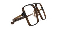 Lebron - Aviator Brown Eyeglasses | Vooglam
