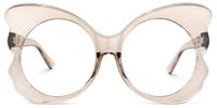 Calloway - Butterfly Brown Eyeglasses | Vooglam Angle View