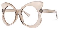 Calloway - Butterfly Brown Eyeglasses | Vooglam Front View