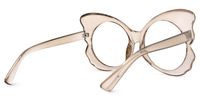Calloway - Butterfly Brown Eyeglasses | Vooglam Side View