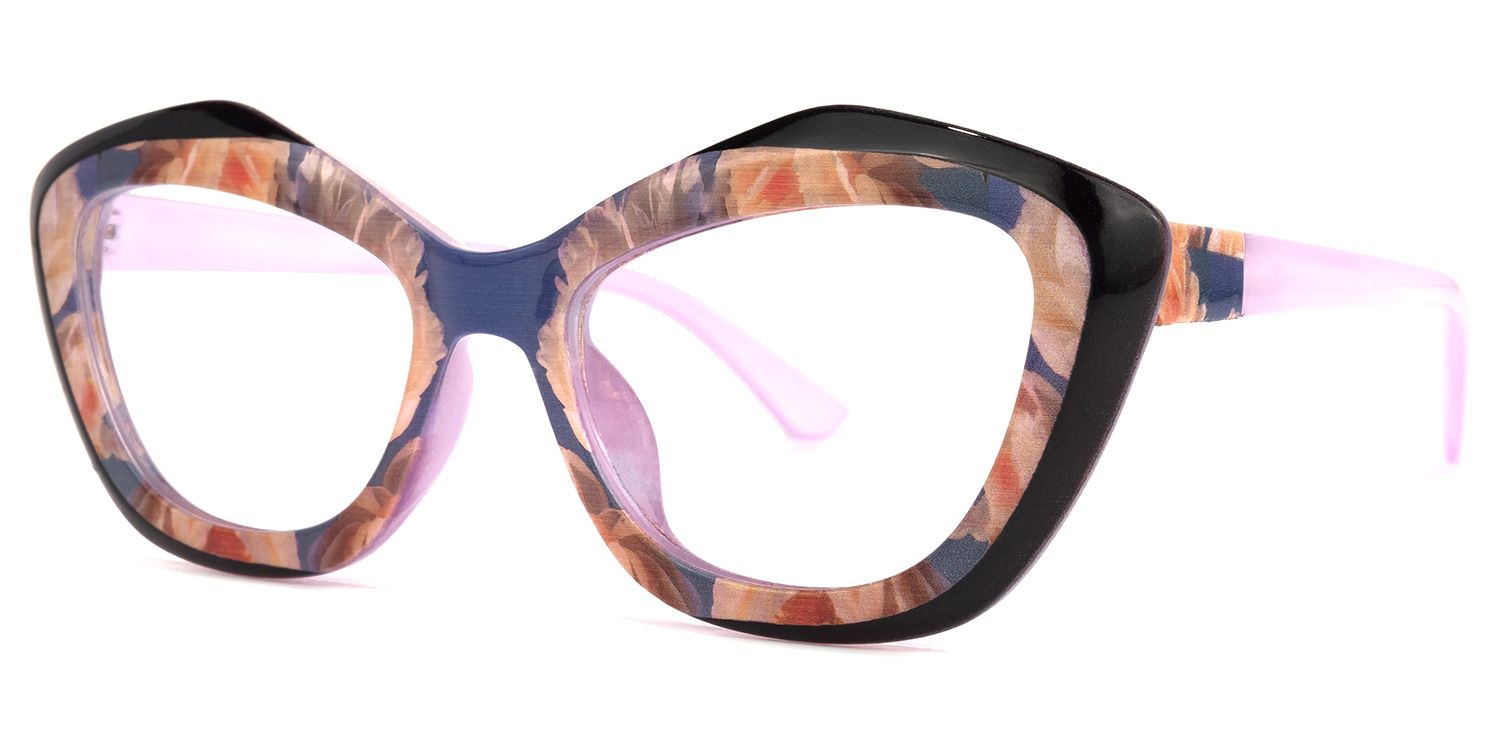 Hoyos - Geometric Floral Eyeglasses | Vooglam Front View