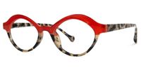 Oval Tortoise Eyeglasses | Vooglam.com Front View