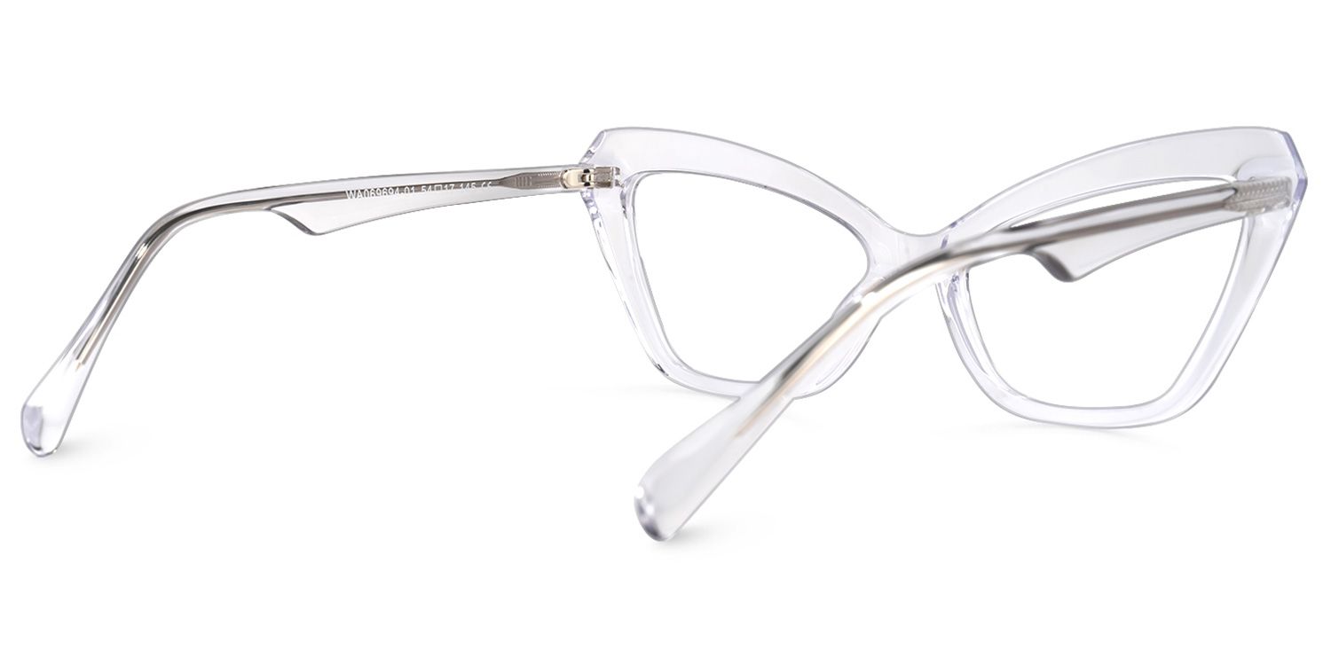 Shaneika - Cat Eye Crystal Eyeglasses | Vooglam Side View