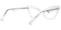 Shaneika - Cat Eye Crystal Eyeglasses | Vooglam Side View