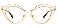 Hilleary - Geometric Gold Eyeglasses | Vooglam Angle View