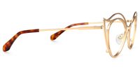 Hilleary - Geometric Gold Eyeglasses | Vooglam