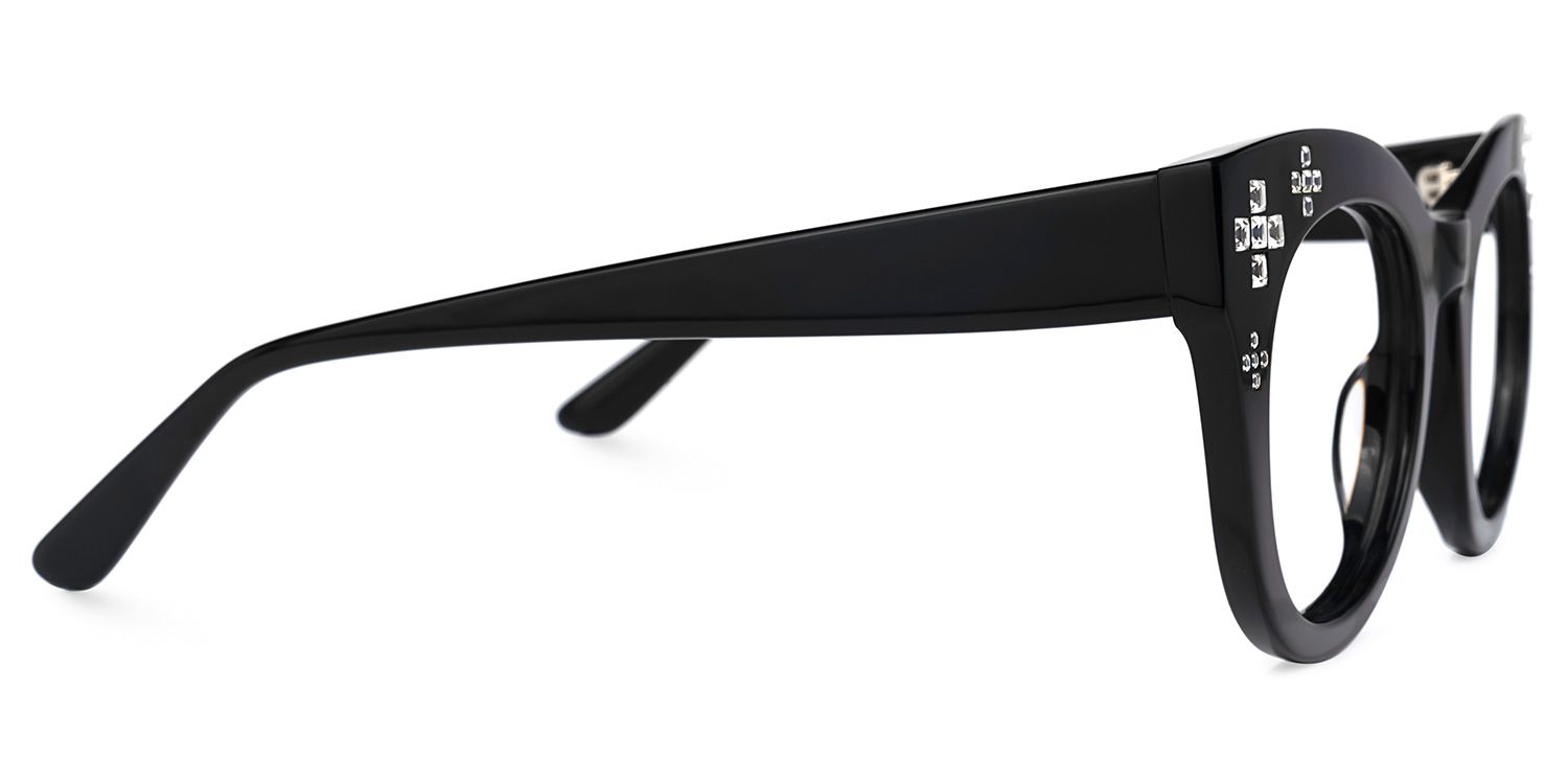 Dembo - Round Black Eyeglasses | Vooglam 4