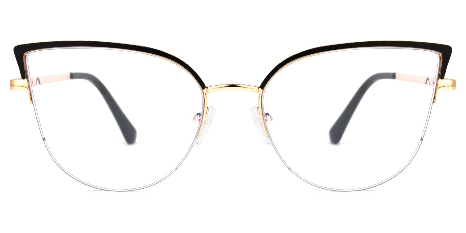 Guerrero - Browline Black Eyeglasses | Vooglam Angle View