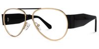 Novoa - Aviator Gold Eyeglasses