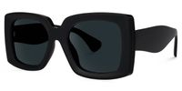 Rectangle Black Sunglasses | Vooglam.com Front View