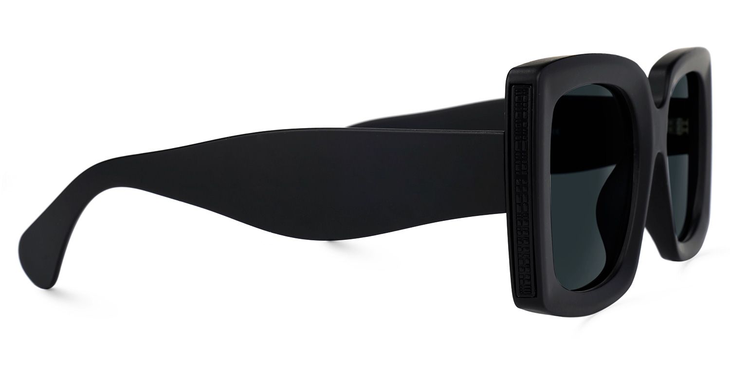Rectangle Black Sunglasses | Vooglam.com 4