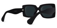 Rectangle Black Sunglasses | Vooglam.com Side View