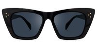 Rectangle Black Sunglasses | Vooglam.com Angle View