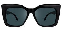 Square Black Sunglasses | Vooglam Angle View