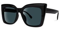 Square Black Sunglasses | Vooglam Front View