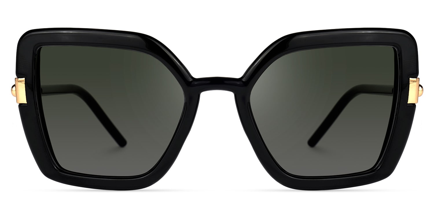 

Alejandra - Square Black Sunglasses