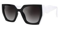 Square White Sunglasses | Vooglam Front View