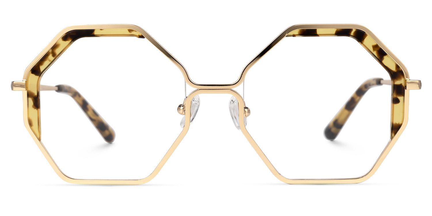 Scotto - Geometric Tortoise Eyeglasses | Vooglam Angle View