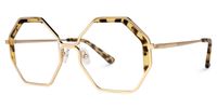 Scotto - Geometric Tortoise Eyeglasses | Vooglam Front View