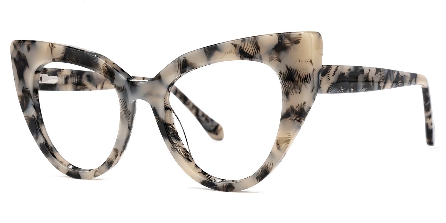 Shawana - Cat Eye Pattern Eyeglasses | Vooglam Front View