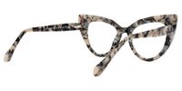 Shawana - Cat Eye Pattern Eyeglasses | Vooglam Side View