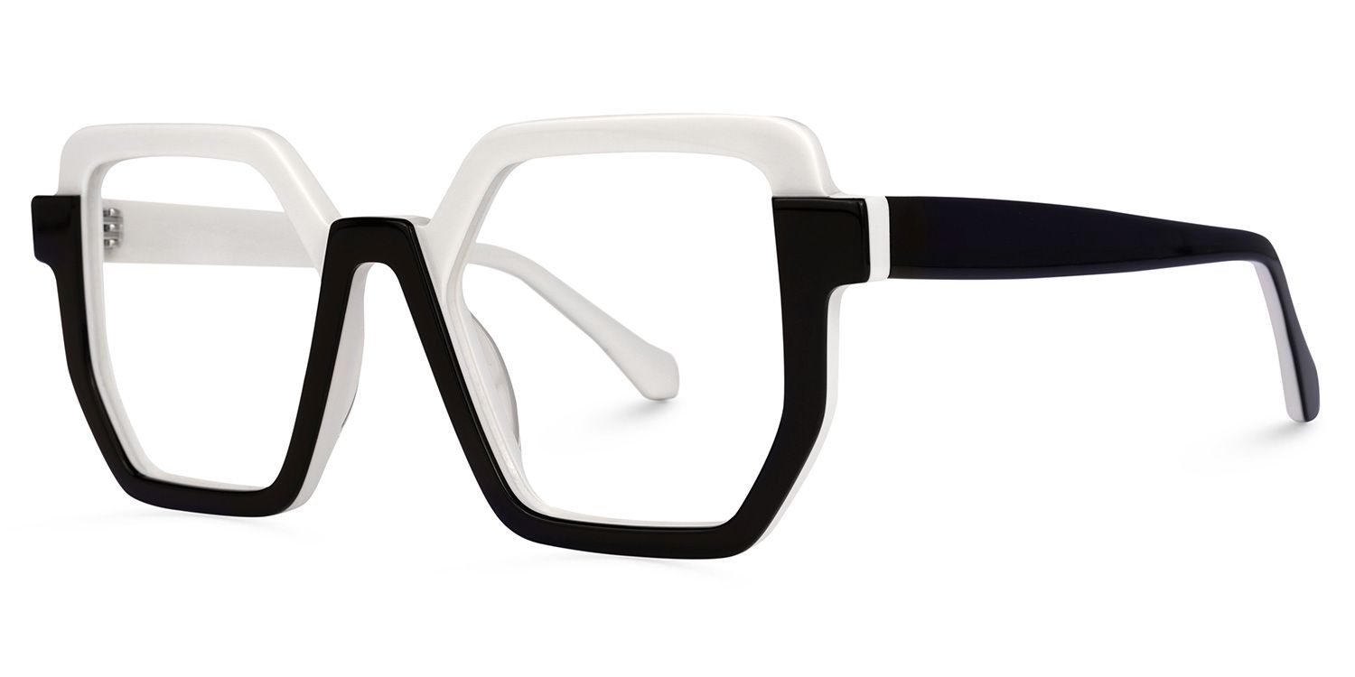 Mixon - Unique Black & White Designer Glasses | Vooglam Front View