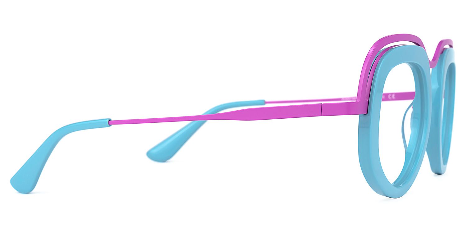 Geometric Blue Eyeglasses | Vooglam 4