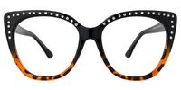 Abla - Cat Eye Black/Tortoise Eyeglasses | Vooglam Angle View