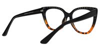 Abla - Cat Eye Black/Tortoise Eyeglasses | Vooglam Side View