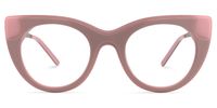 Cat Eye Pink Eyeglasses | Vooglam.com Angle View