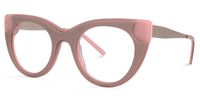 Cat Eye Pink Eyeglasses | Vooglam.com Front View