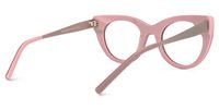 Cat Eye Pink Eyeglasses | Vooglam.com Side View