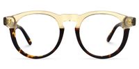 Round Two-tone Eyeglasses | Vooglam.com Angle View