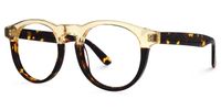 Round Two-tone Eyeglasses | Vooglam.com Front View