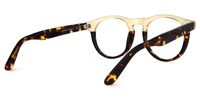 Round Two-tone Eyeglasses | Vooglam.com Side View