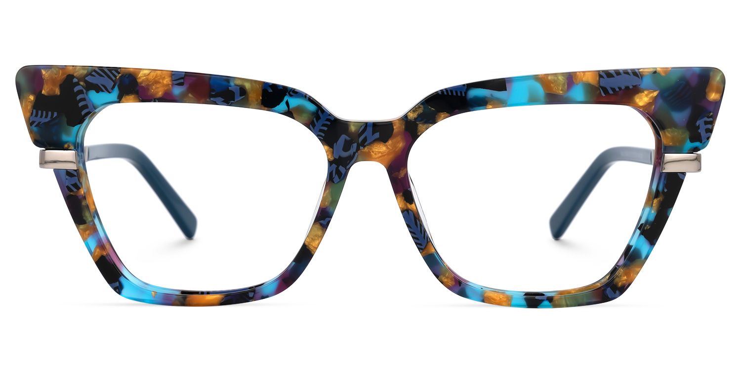 Mariana - Cat Eye Floral Eyeglasses | Vooglam Angle View
