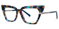 Mariana - Cat Eye Floral Eyeglasses | Vooglam Front View