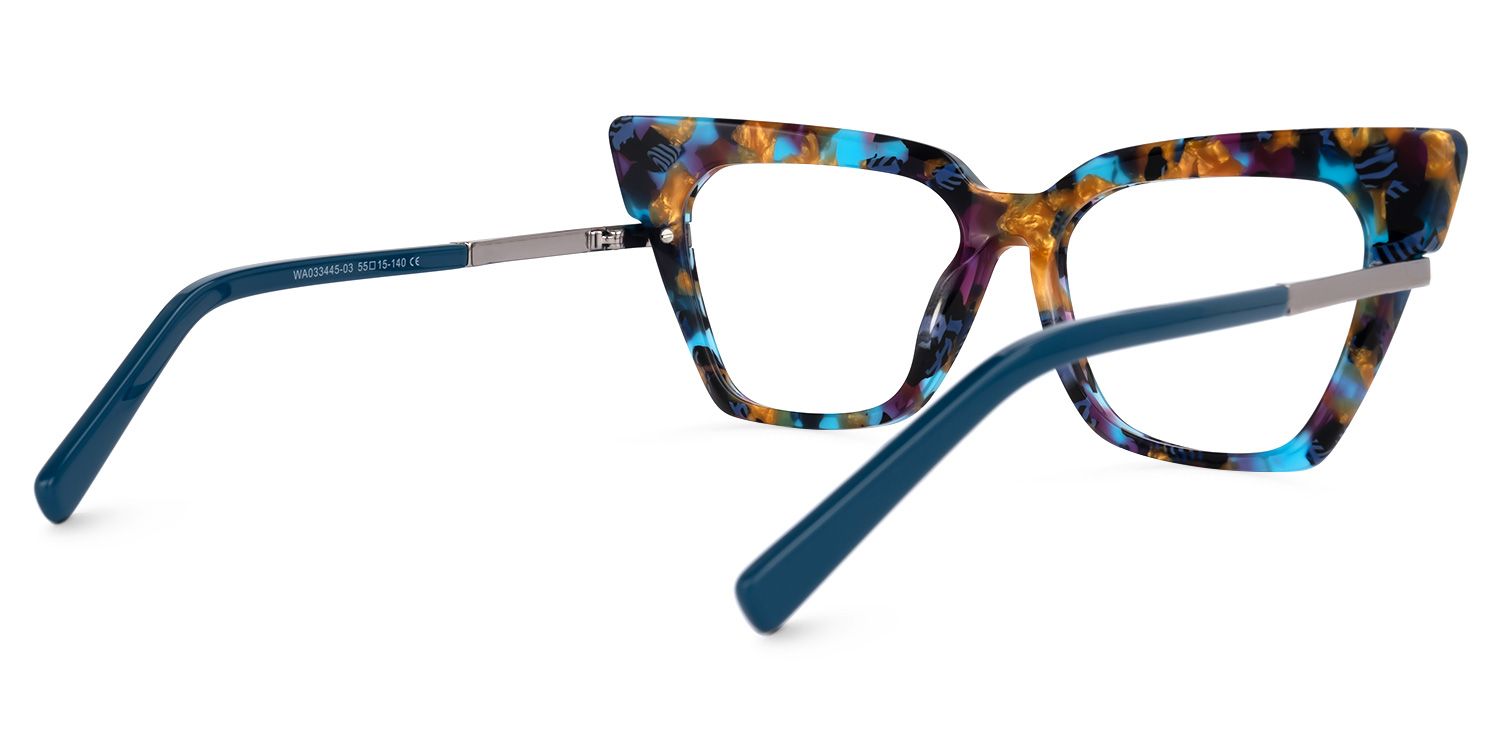 Mariana - Cat Eye Floral Eyeglasses | Vooglam Side View