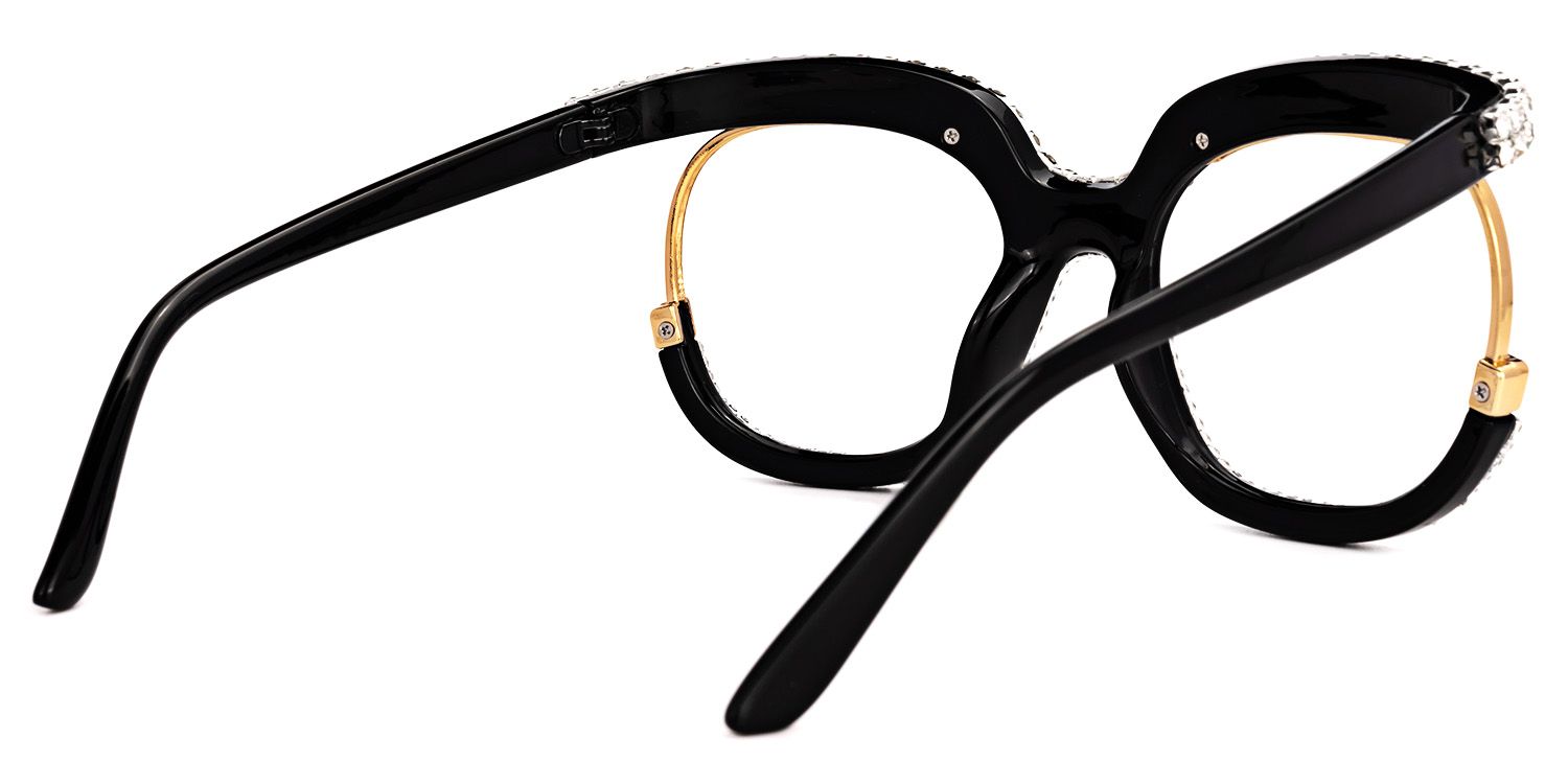 Mancha - Embellished Bling Prescription Glasses | Vooglam Side View