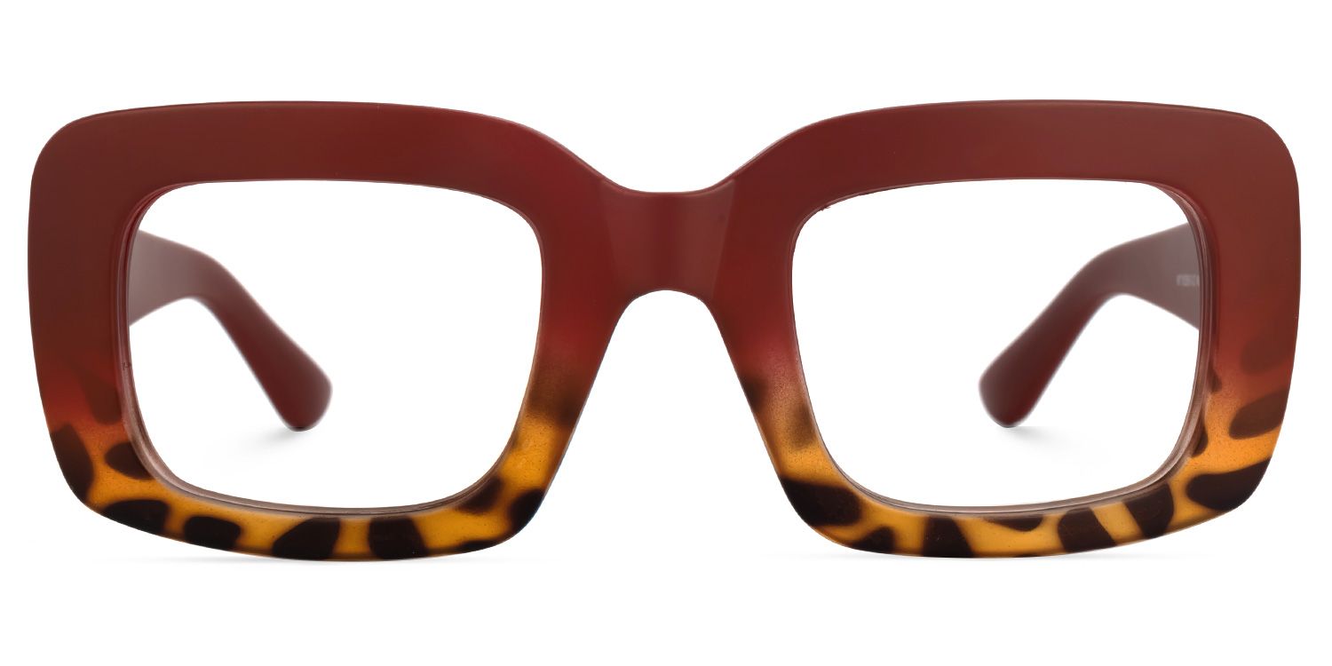 Jackeline - Rectangle Red Eyeglasses product detail 2