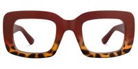 Rectangle Red Eyeglasses | Vooglam.com Angle View