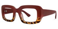 Rectangle Red Eyeglasses | Vooglam.com Front View