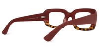 Rectangle Red Eyeglasses | Vooglam.com Side View