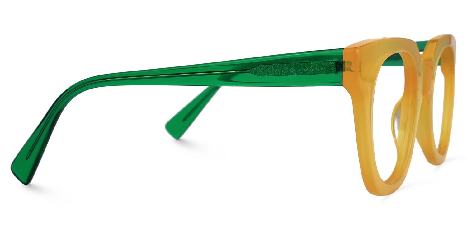 Howard - Square Yellow Eyeglasses product detail 4