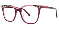 Square Floral Eyeglasses | Vooglam.com Front View