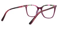 Square Floral Eyeglasses | Vooglam.com Side View